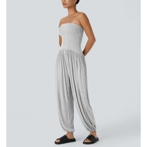 Gray Strapless Halara Jumpsuit